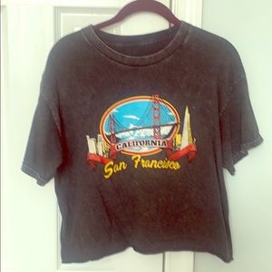 PAC Sun J. Galt cropped graphic t-shirt